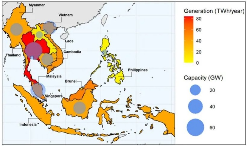 Análise e perspectiva do mercado fotovoltaico flutuante em 10 países da ASEAN